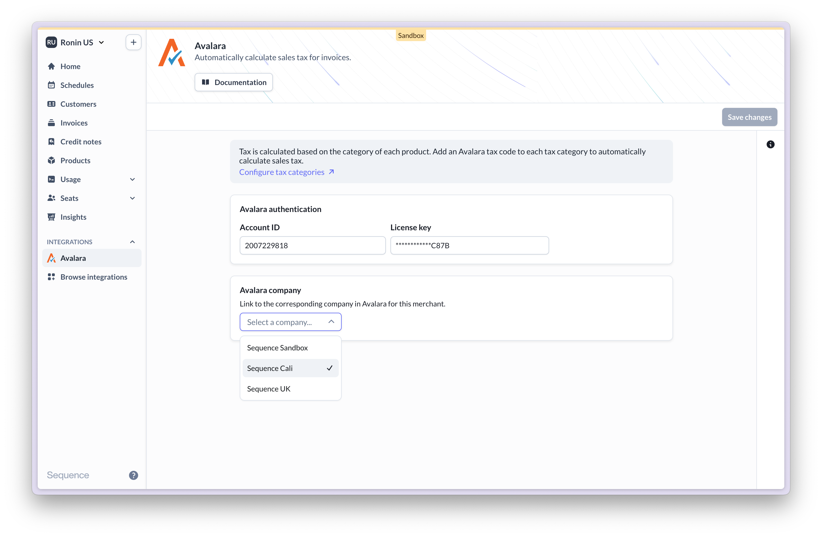 Select Avalara company