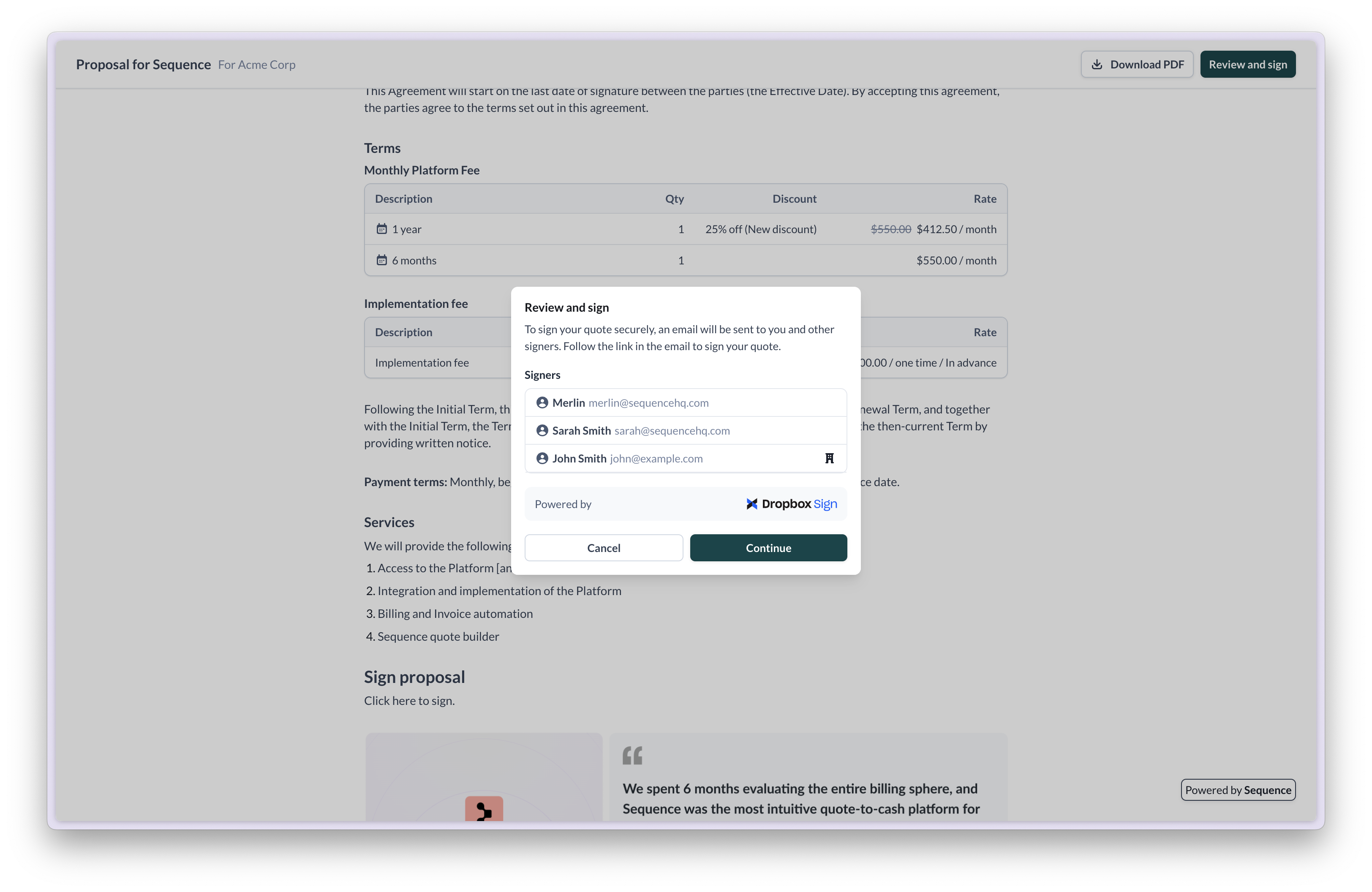 Review & Sign