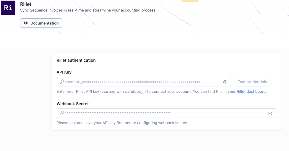 Connect Rillet in Sequence