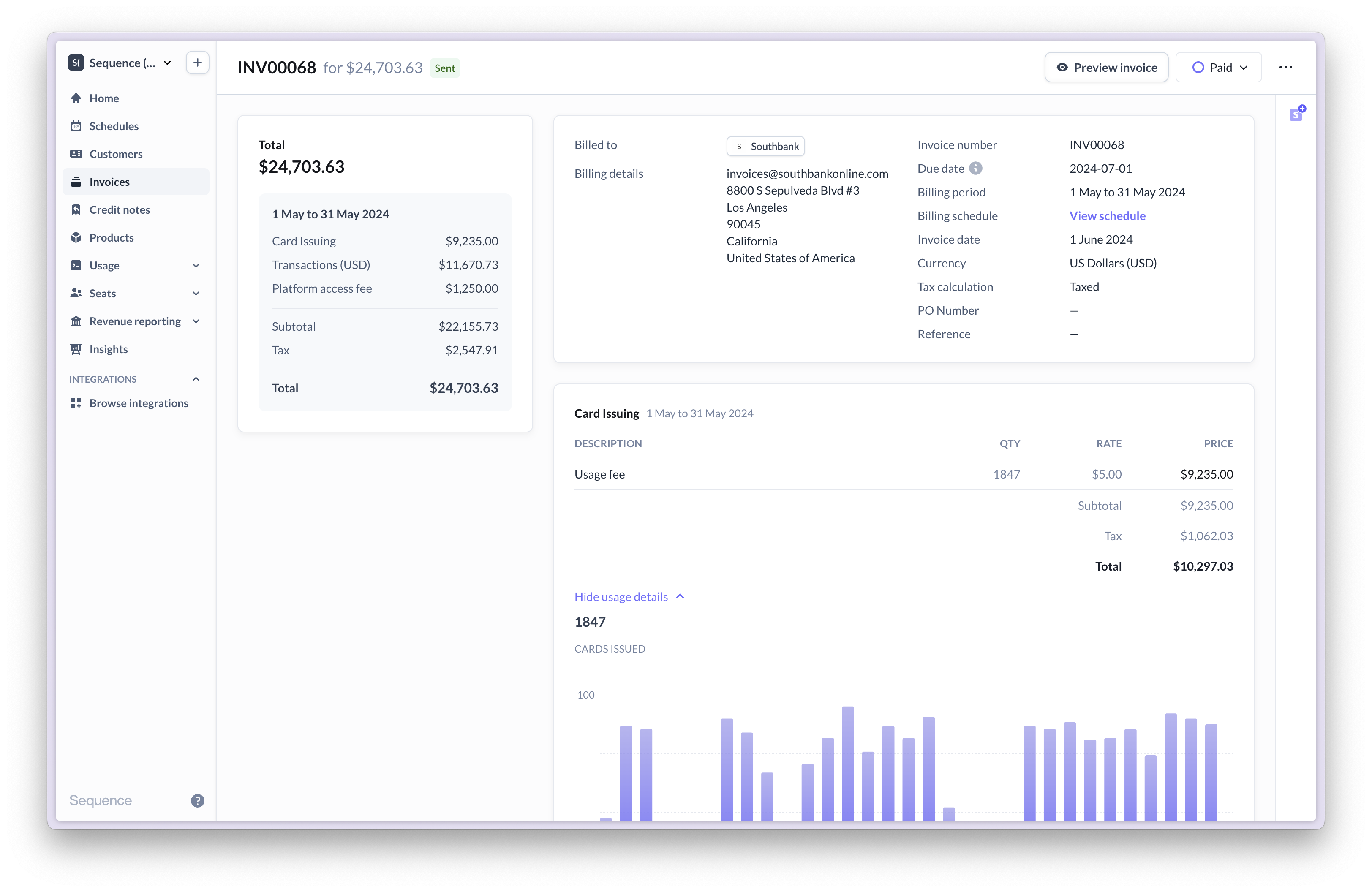 Invoice Payment Status