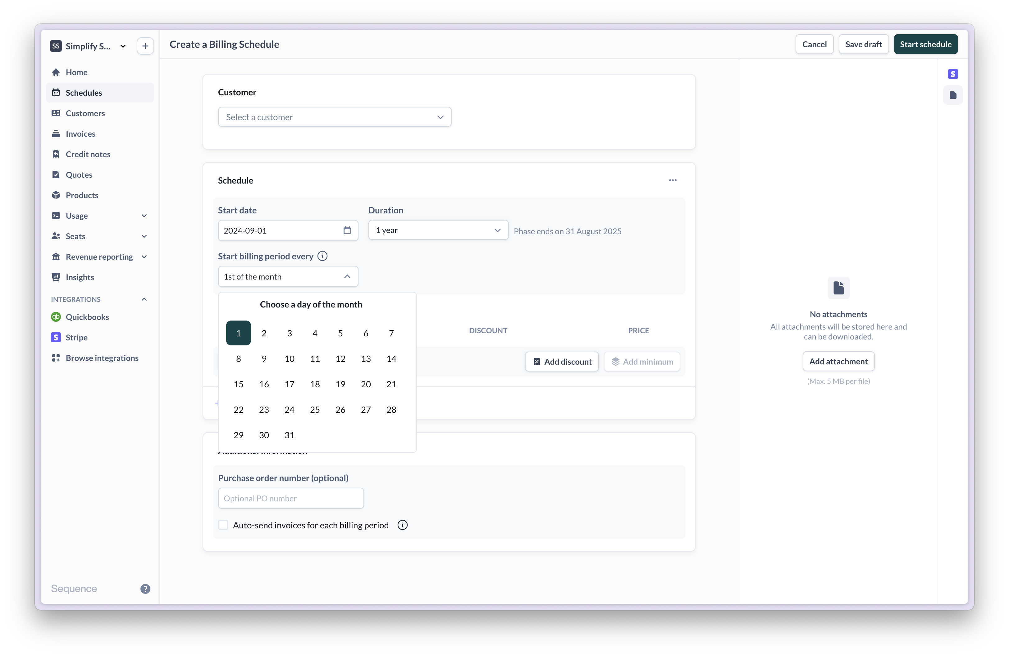 Billing periods