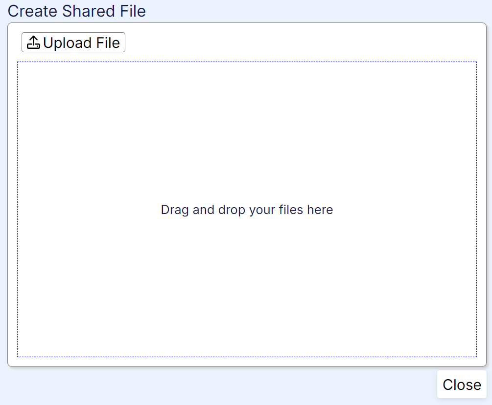 Create Shared File window