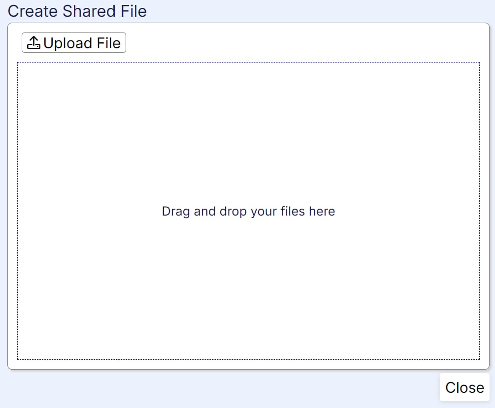 Create Shared File window