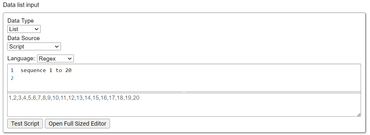 Data List header setting