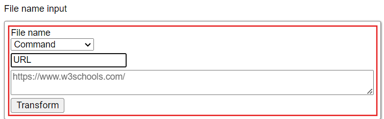 Command file-name settings