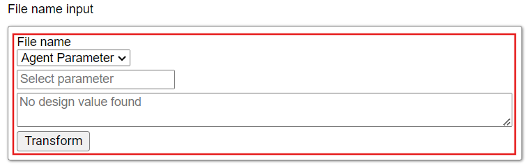 Agent Parameter file-name settings