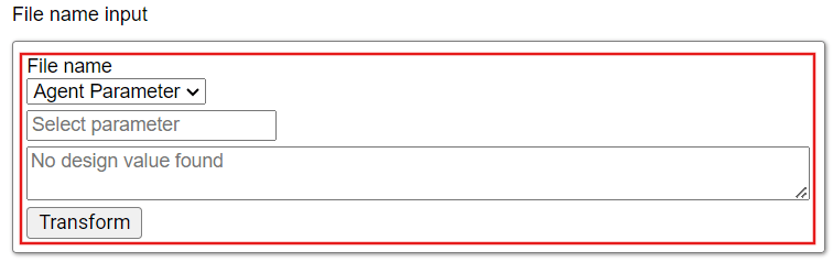 Agent Parameter file-name settings
