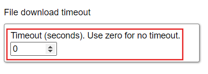 File download timeout settings