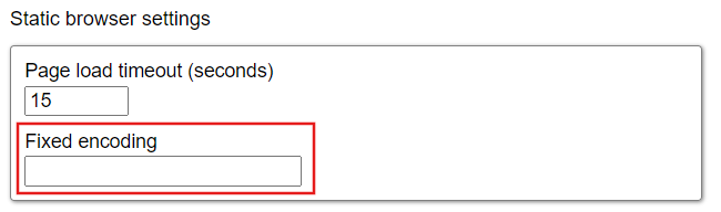Fixed encoding selection