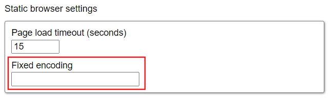 Fixed encoding selection