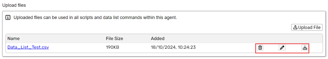 Files management options
