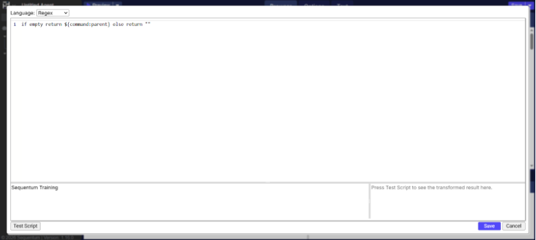 Example Retry command condition