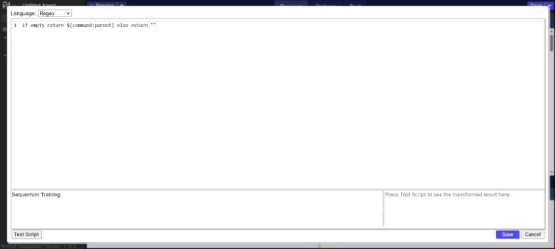 Example Retry command condition