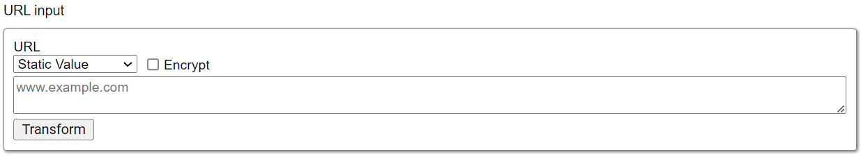 URL input settings