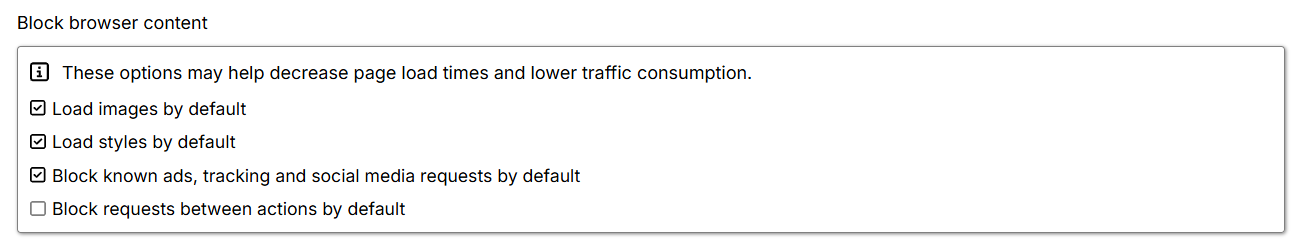 Browser content-loading settings