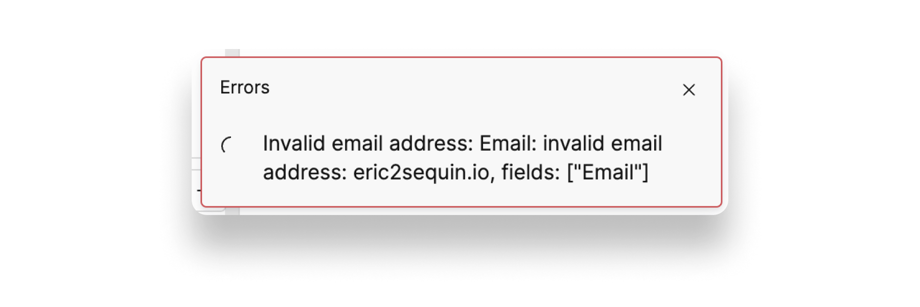 Any error will be shown as a standard error in Basedash.