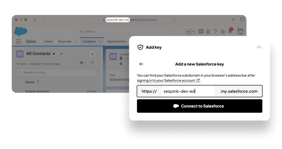 Enter your salesforce subdomain