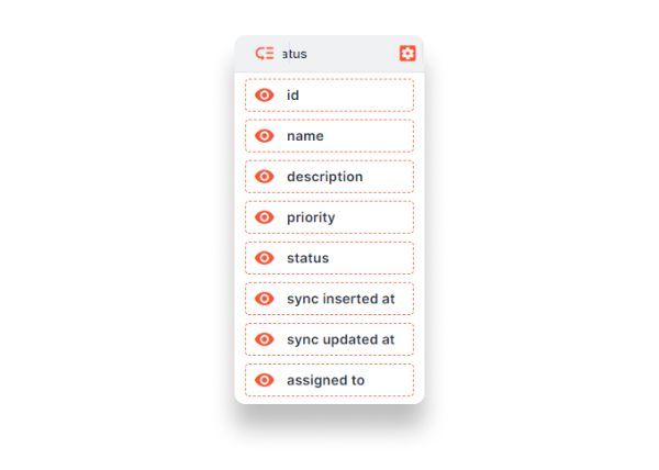 Click and drag to rearrange the columns in your table.