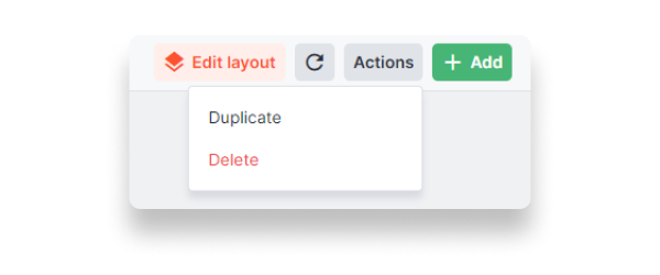 Select a row and click on Delete to delete a row.