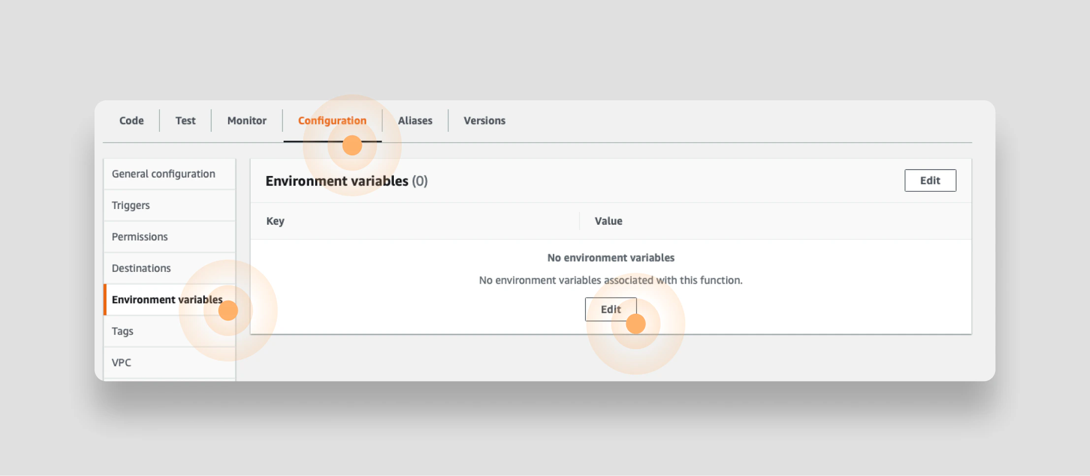 Navigate to environment variables