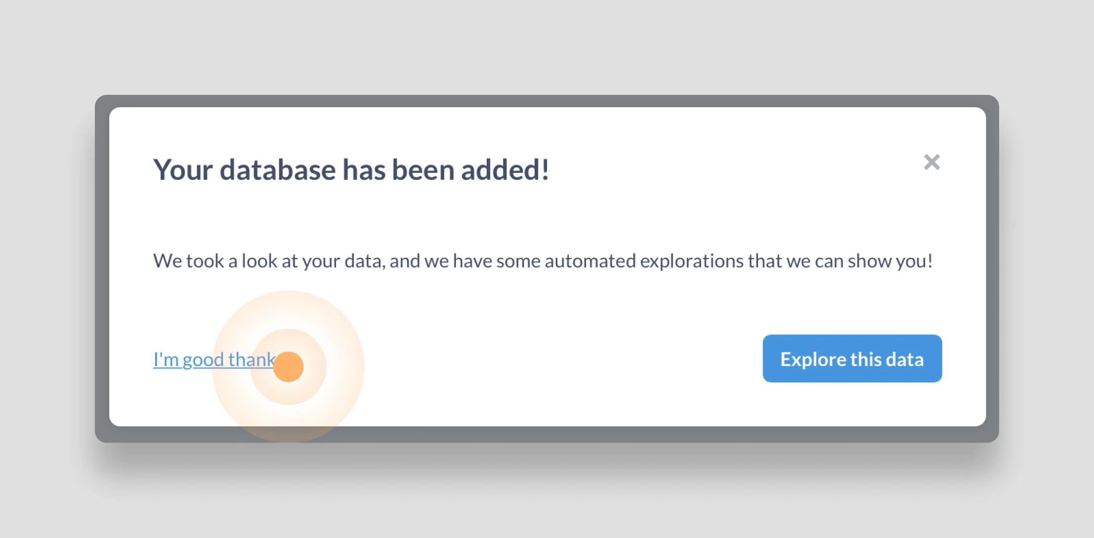 Confirm modal
