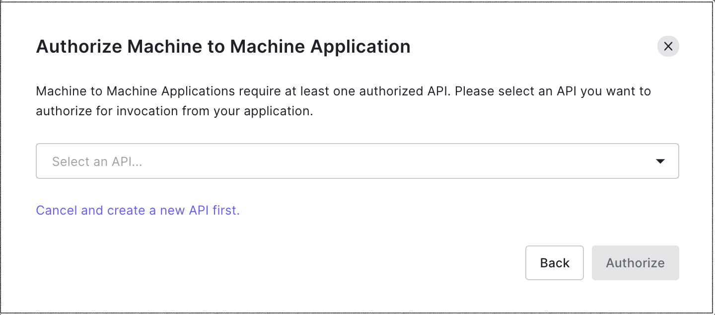 In Auth0, selecting the APIs you want to allow Sequin to access