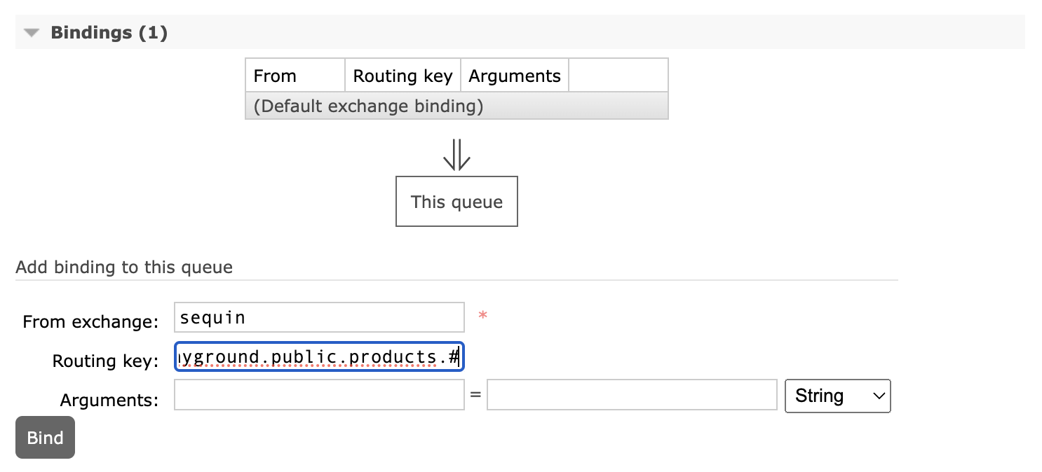 Adding a binding in RabbitMQ