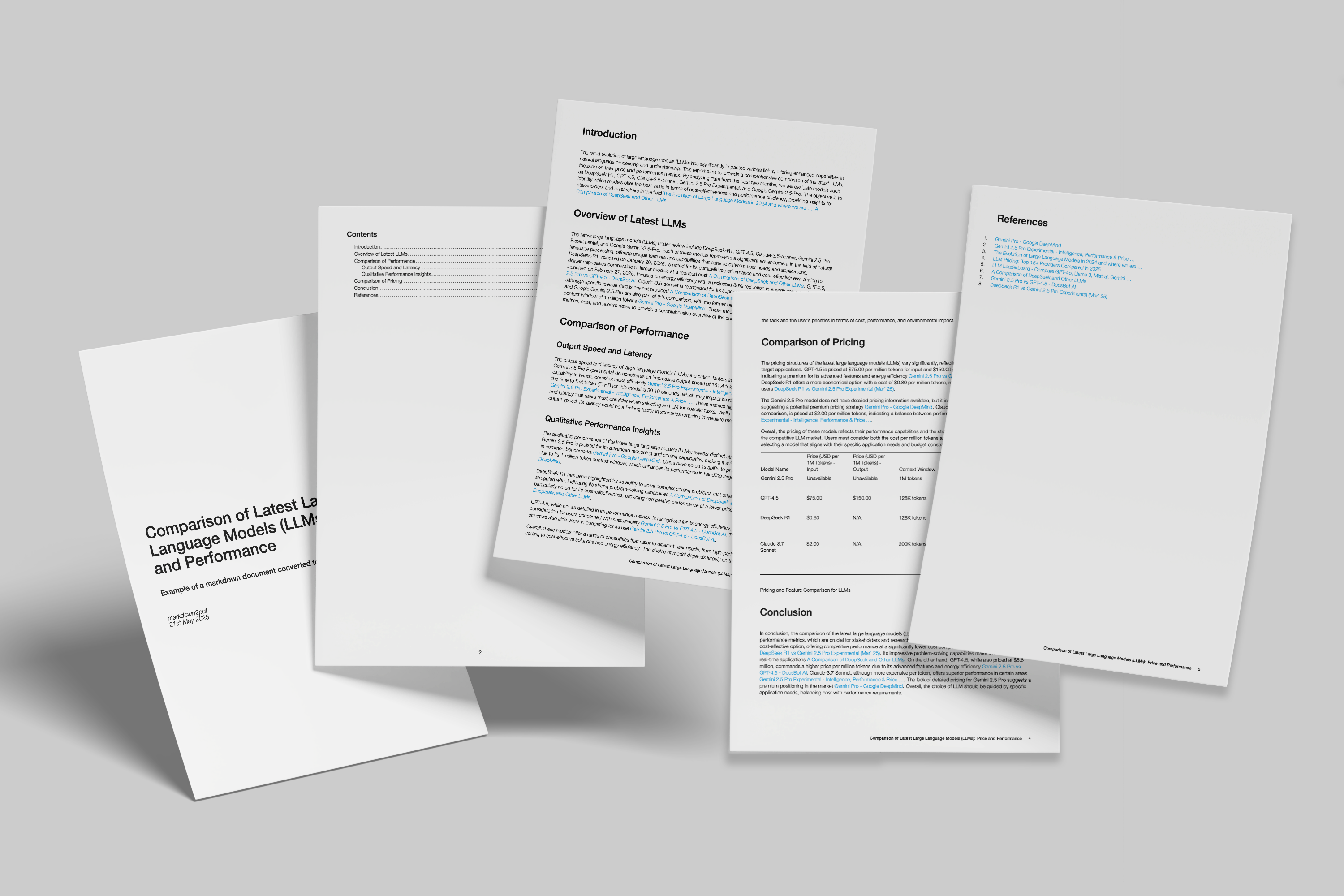 Markdown to PDF examples
