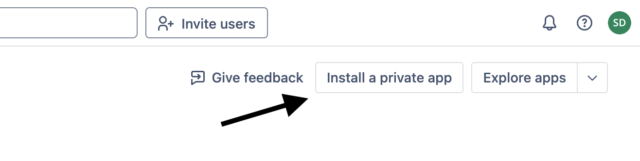 Install Private App Button