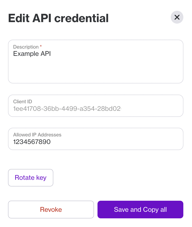Navan Edit API Credential