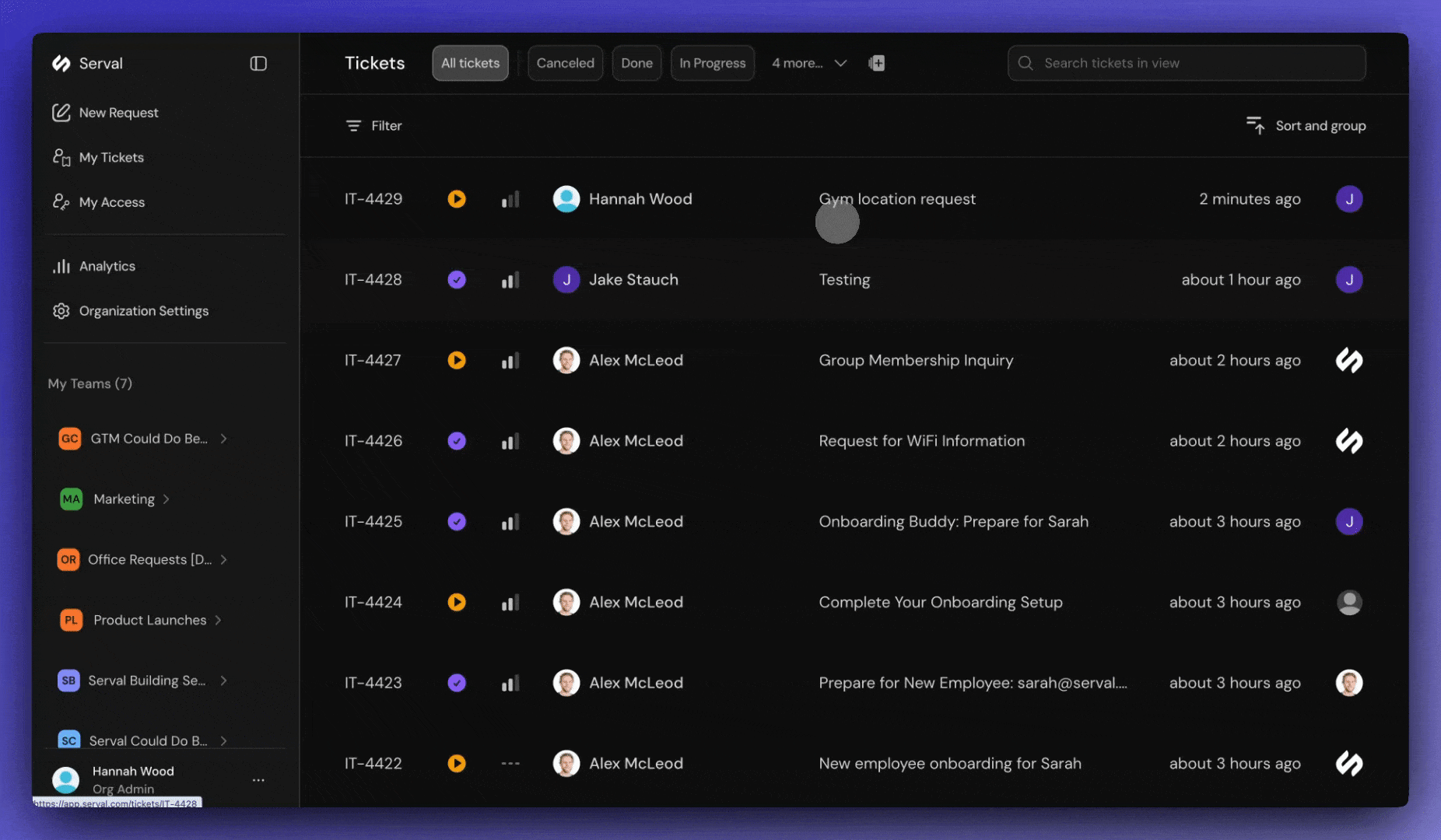 Move ticket to a different team