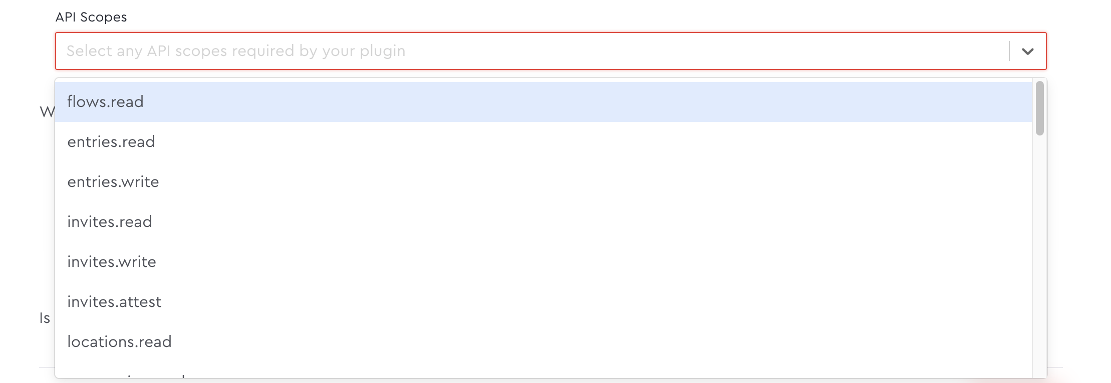 Envoy API scopes configuration