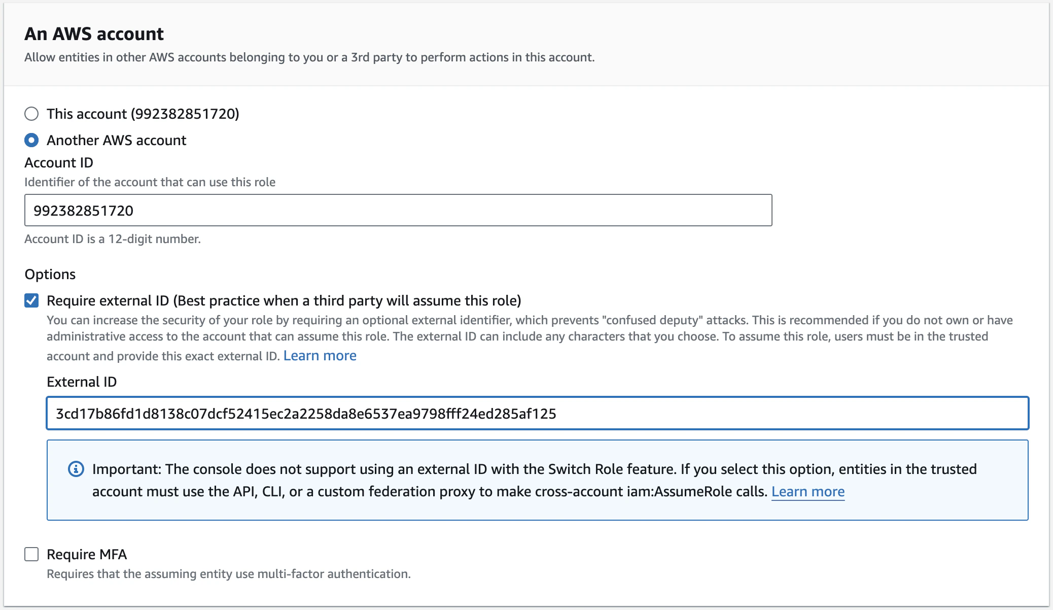 AWS create role wizard