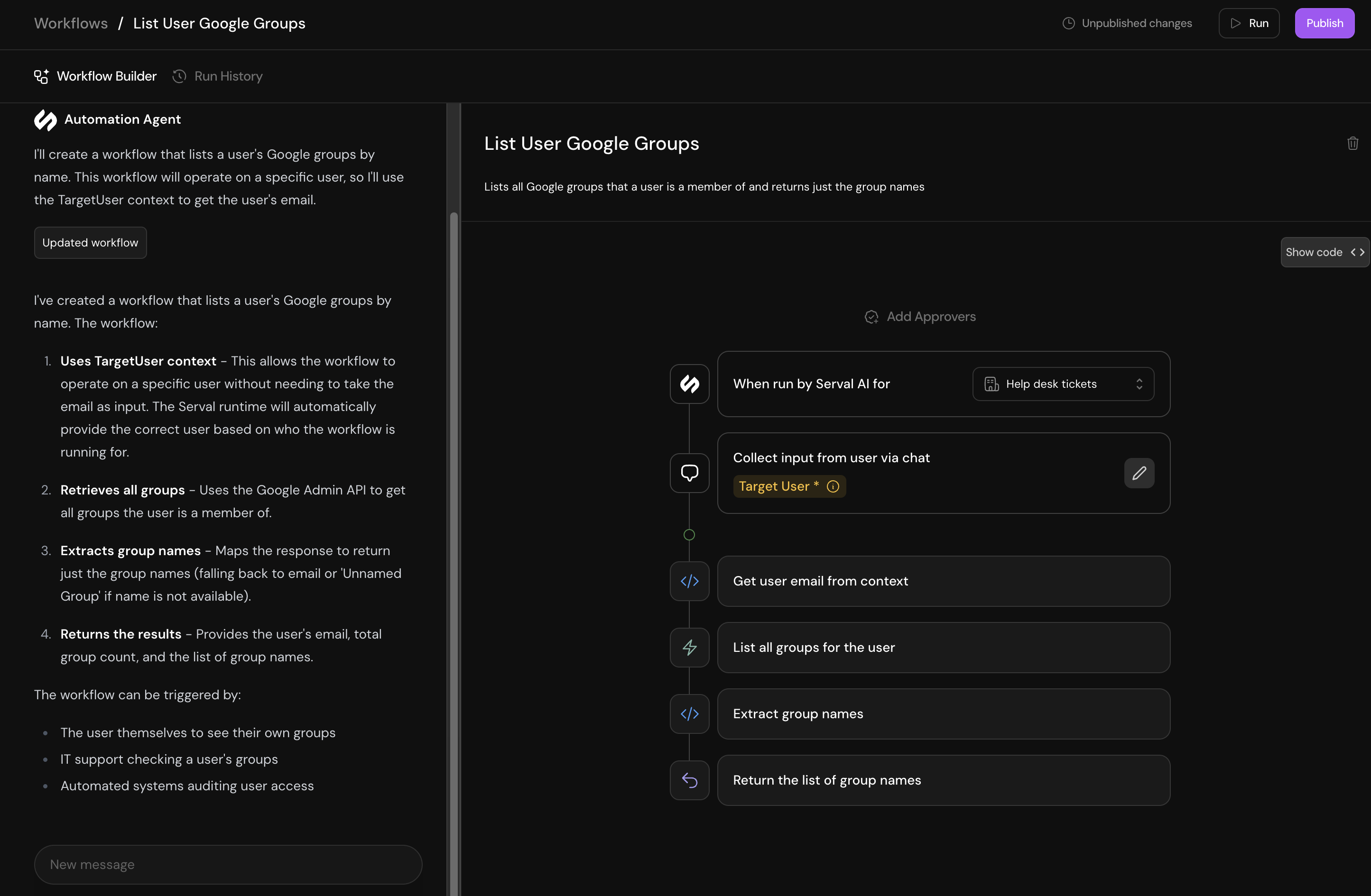 Completed Workflow