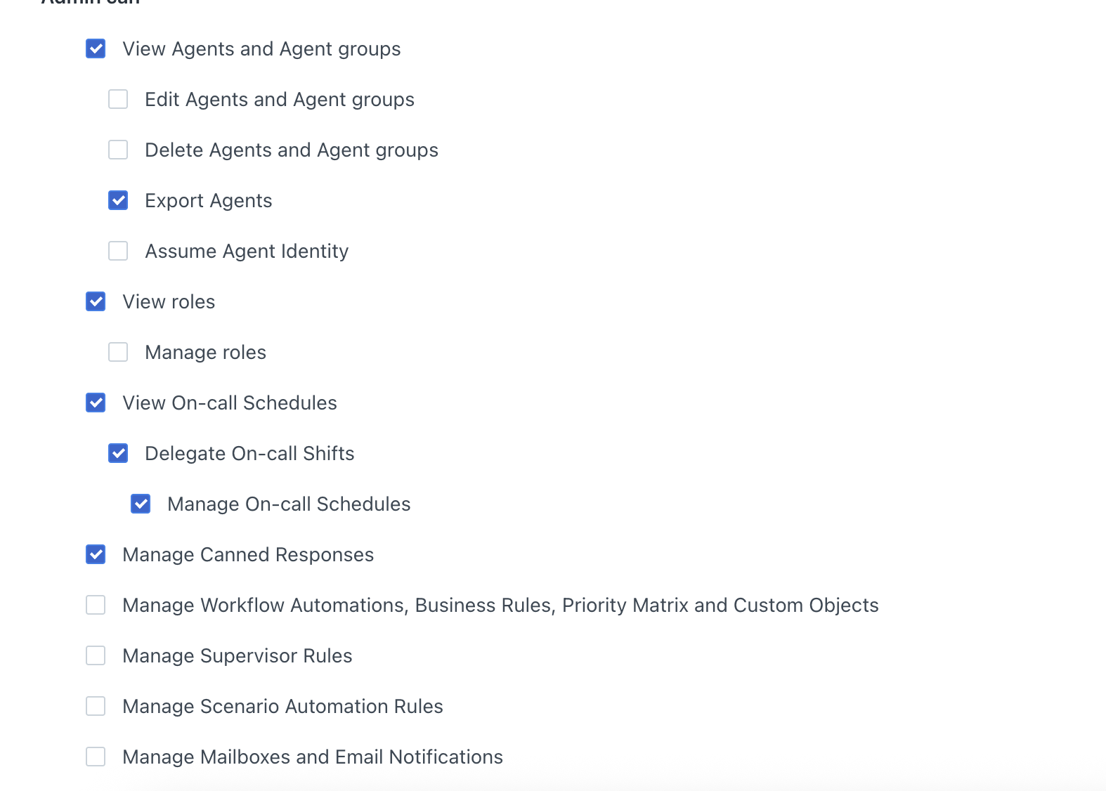 Freshservice Role Configuration