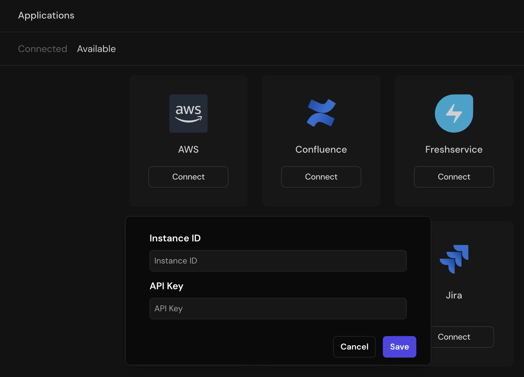 Freshservice Connection Form
