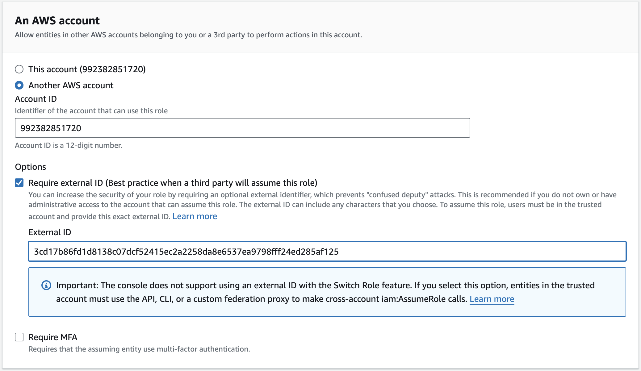 AWS create role wizard