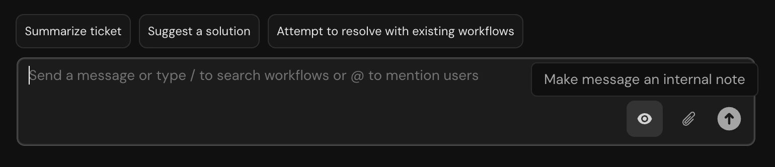 Internal note toggle