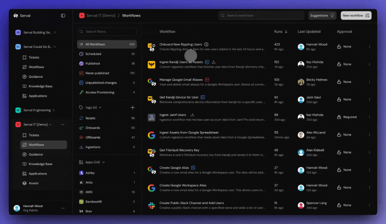 Suggestions panel showing AI-recommended guidance and workflow improvements