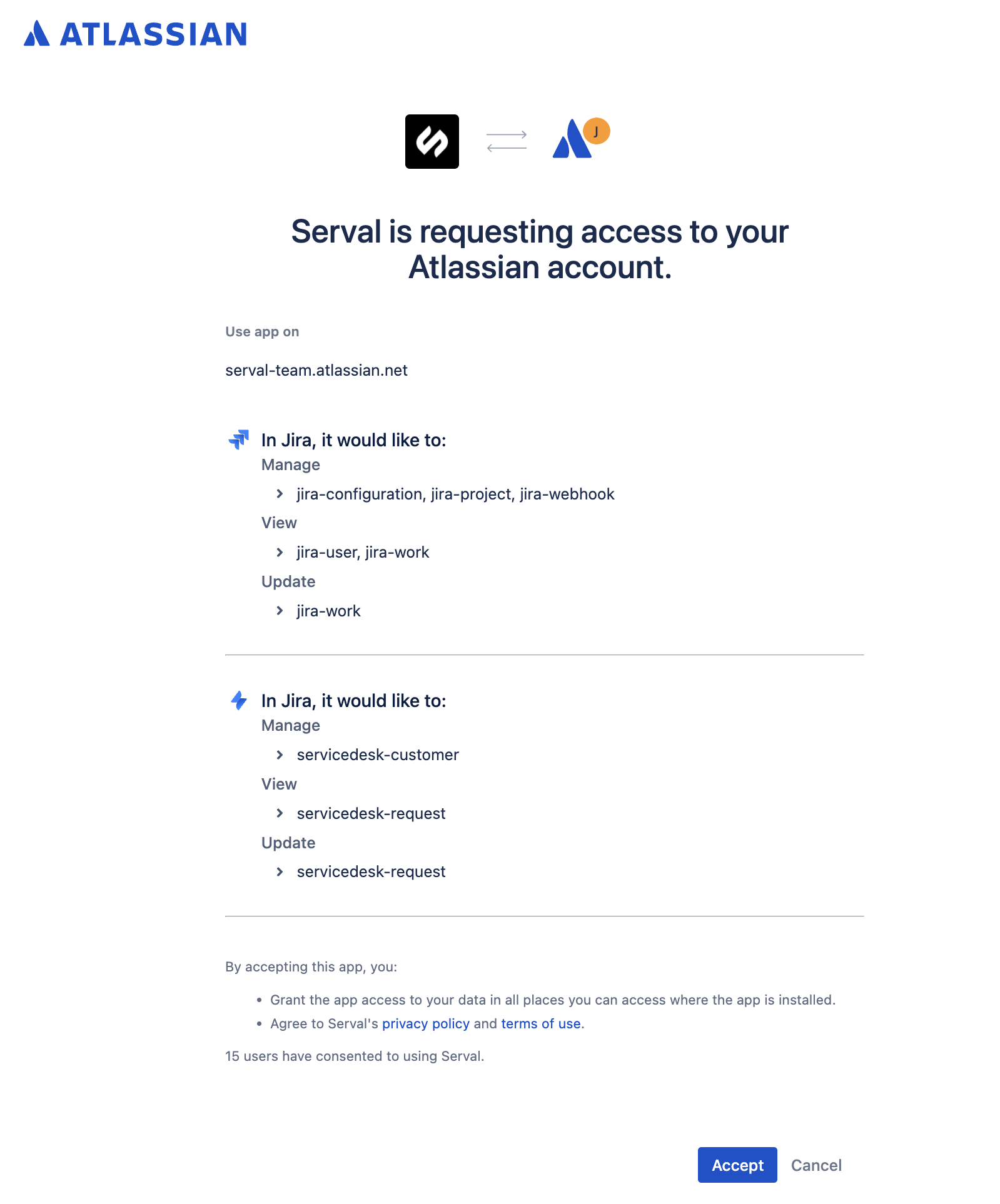 Jira OAuth Connect dialog
