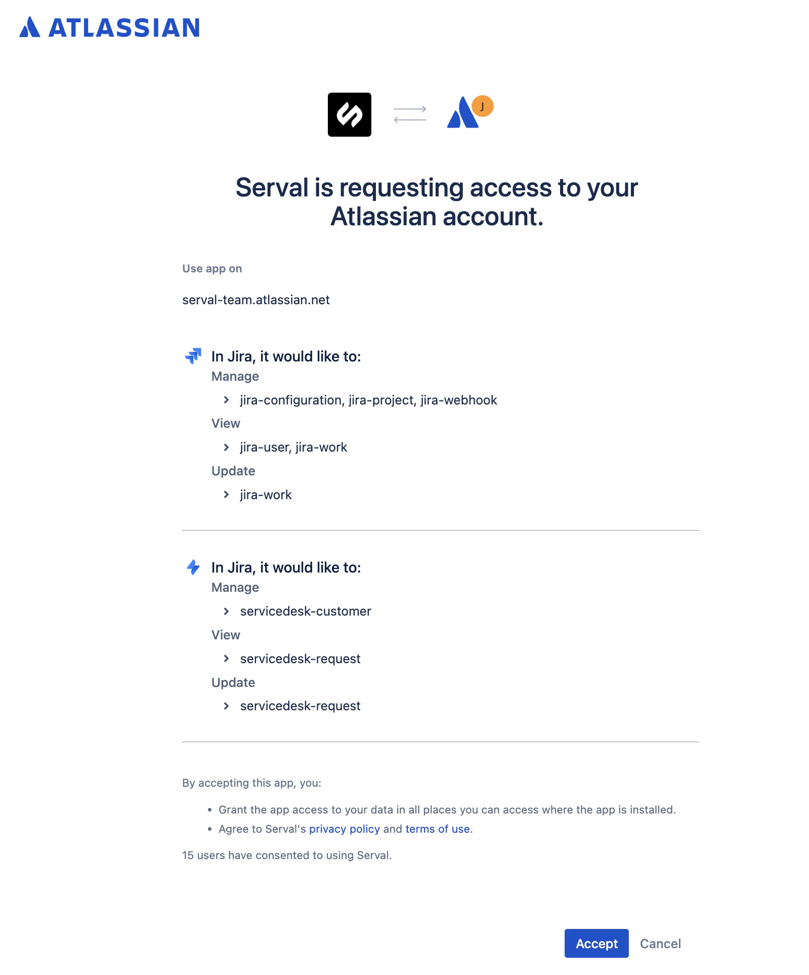Jira OAuth Connect dialog