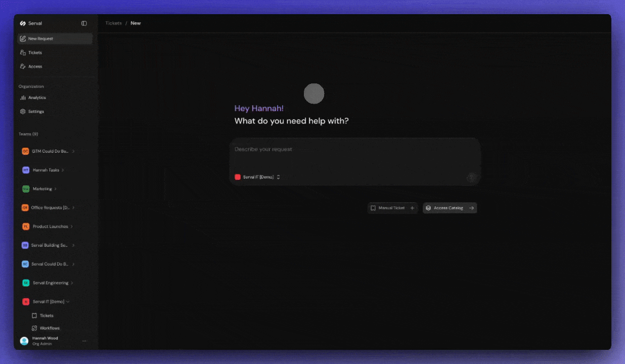 Incident ticket type and linking