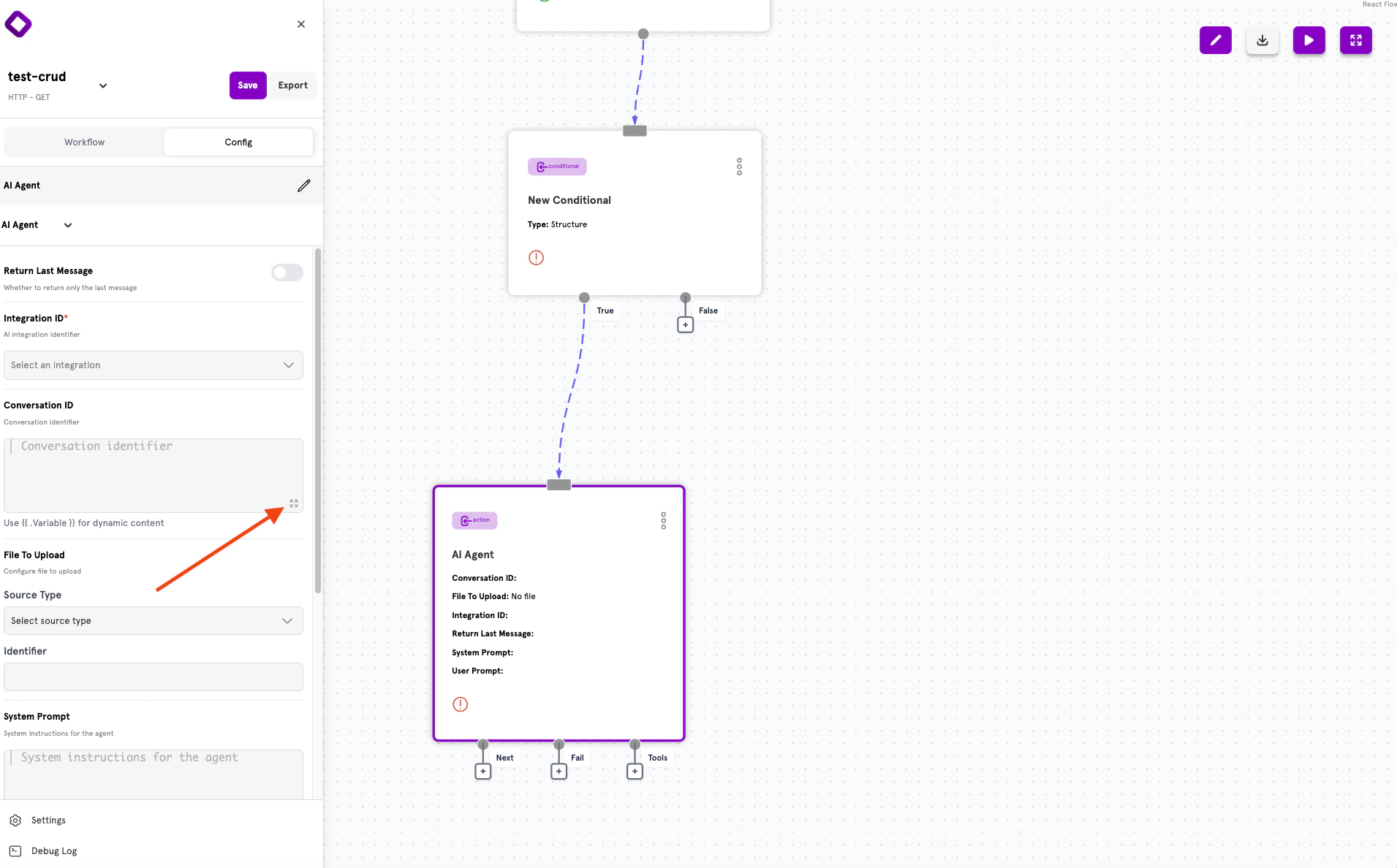 Content Editor popup showing variables panel and code editor