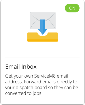 Email Inbox add-on in settings