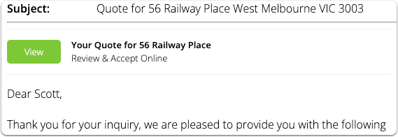 Email with View button for proposal