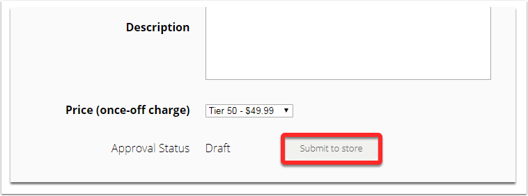 Submit to Store button