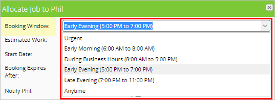 booking window examples