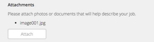 Customers can submit photos or documents with their enquiry