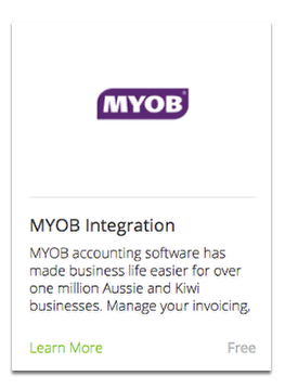 Find the MYOB Integration add-on