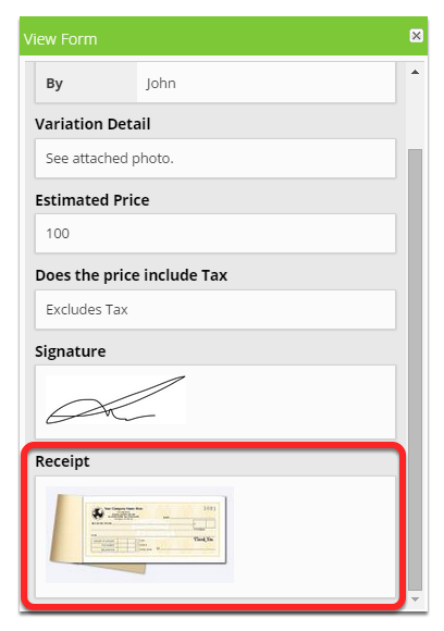 The result can be viewed from the diary as shown below